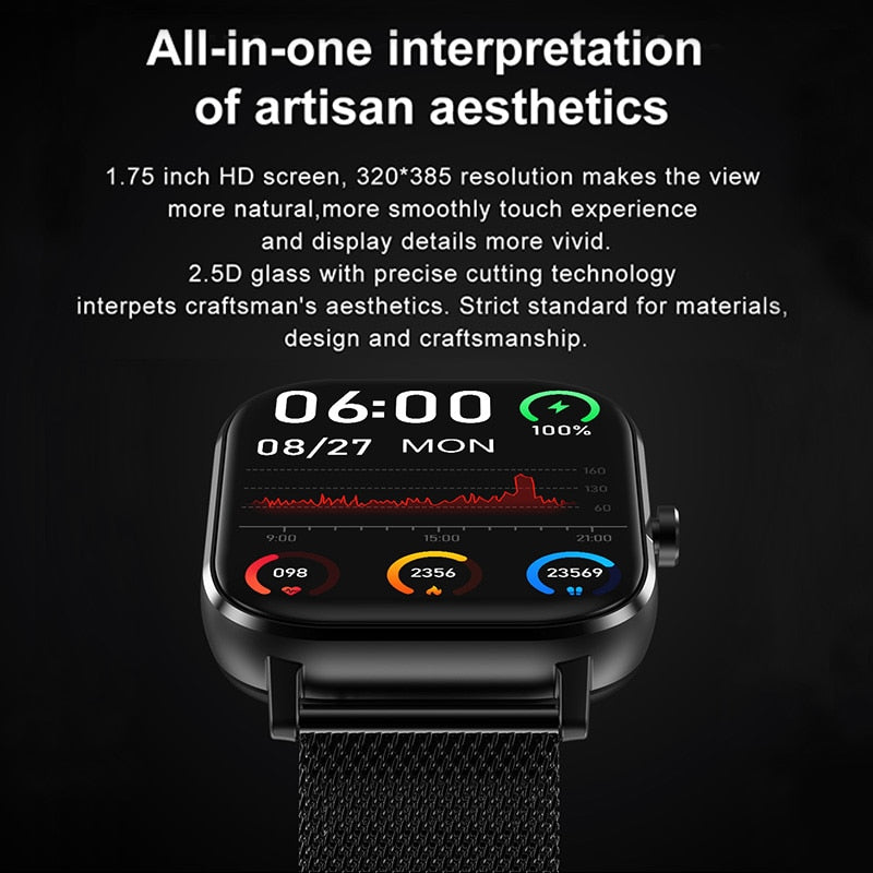 Cobrafly DT35+ Smart Watch Men Women 1.75inch Bluetooth Call Watches ECG PPG - fashionlov