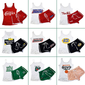 Women's Shorts Sets Tank Top+Shorts Summer Clothes For Women Sports Fitness Plus Size Two Piece Suit Tracksuits Wholesale Items - fashionlov