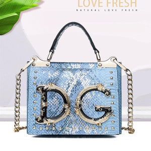Style European and Women&#39;s American Bag Luxury Brand Handbag Letter Handbag Single Shoulder Messenger Small Square Bag - fashionlov